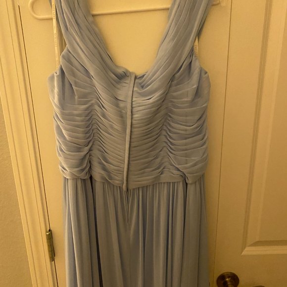 Crisscross off-the-shoulder mesh bridesmaid dress - Picture 4 of 4